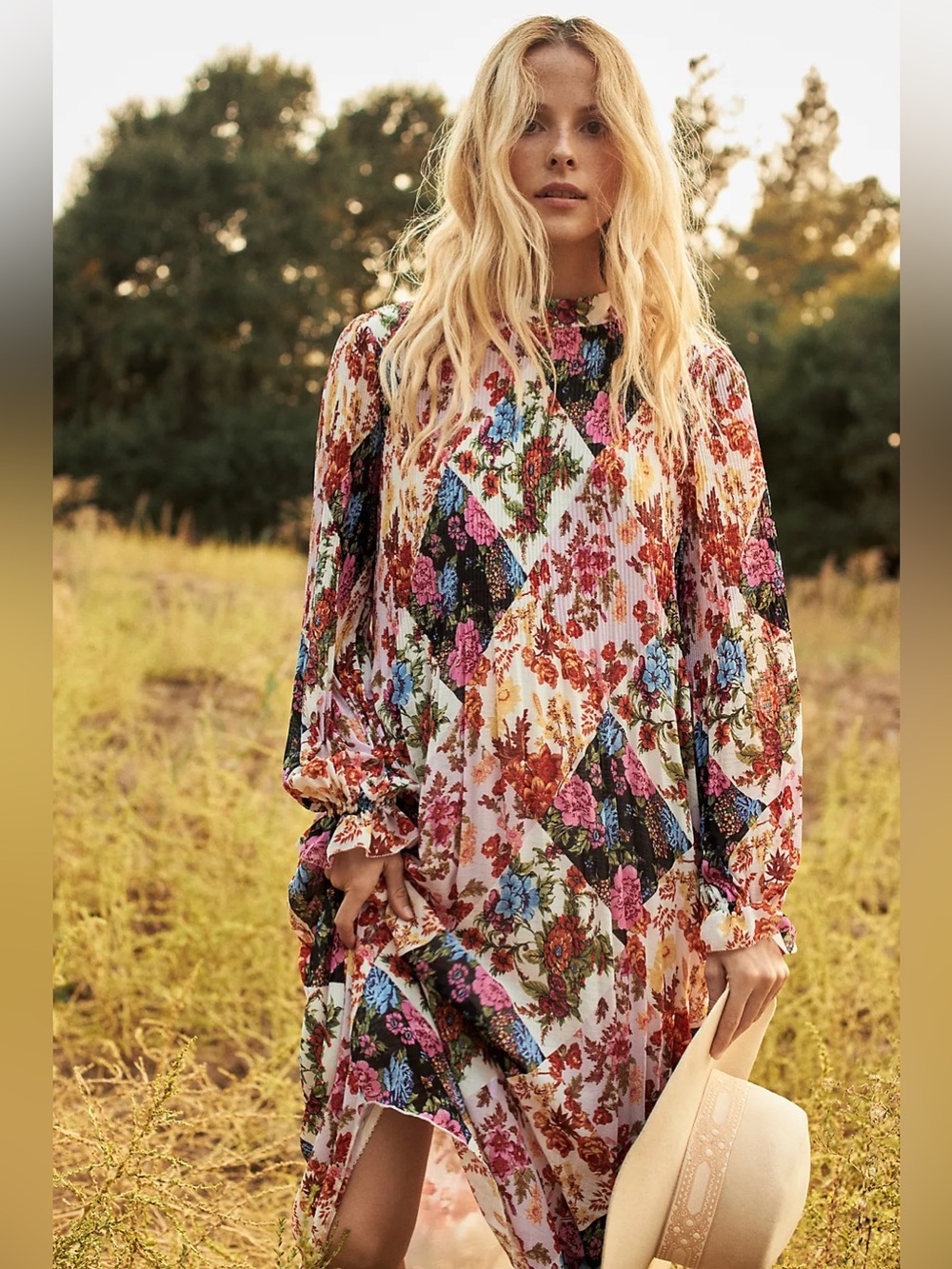 Anthropologie Floral Midi Dress